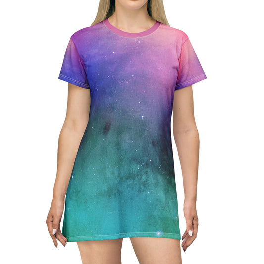 BlueGreen - All Over Print T-Shirt Dress