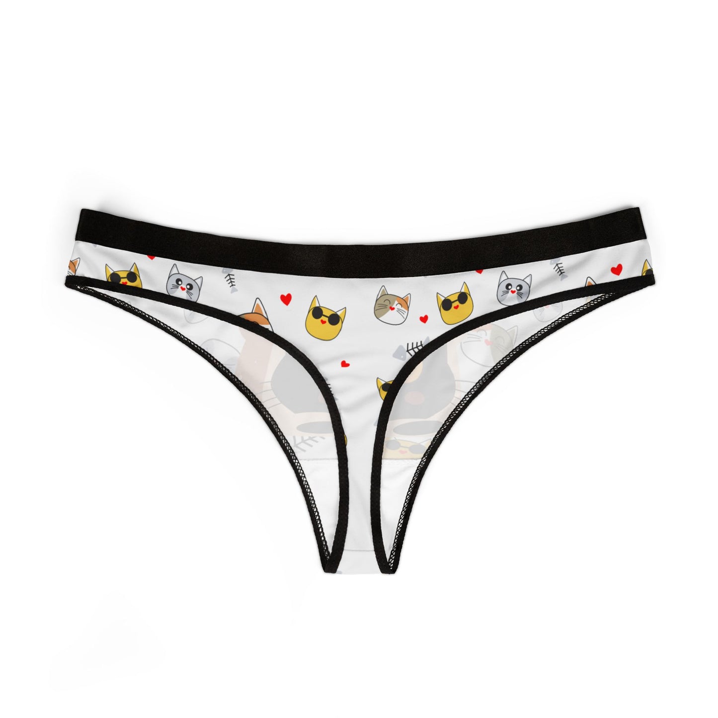 Women's Thongs (AOP) Cat