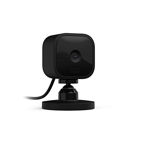 Blink Mini - Cámara de seguridad inteligente compacta, conectable, para interiores, con video de alta definición 1080 y detección de movimiento, funciona con Alexa - 1 cámara (blanco)