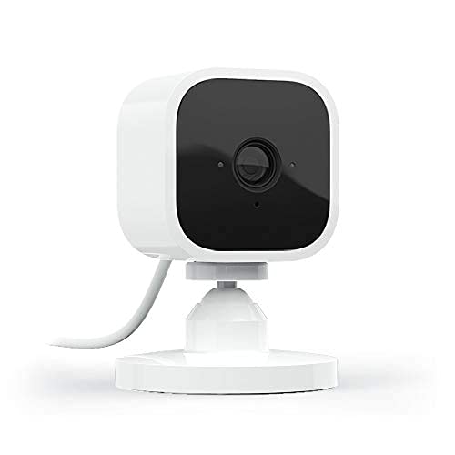 Blink Mini - Cámara de seguridad inteligente compacta, conectable, para interiores, con video de alta definición 1080 y detección de movimiento, funciona con Alexa - 1 cámara (blanco)