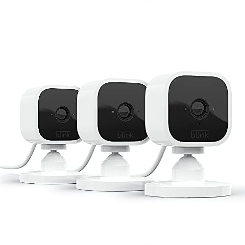 Blink Mini - Cámara de seguridad inteligente compacta, conectable, para interiores, con video de alta definición 1080 y detección de movimiento, funciona con Alexa - 1 cámara (blanco)