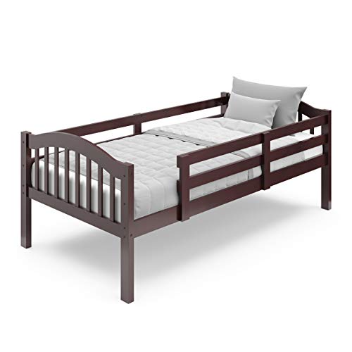 Storkcraft Long Horn Twin-Over-Twin Bunk Bed (Espresso) - GREENGUARD Gold Certified, Converts to 2 Individual Twin Beds