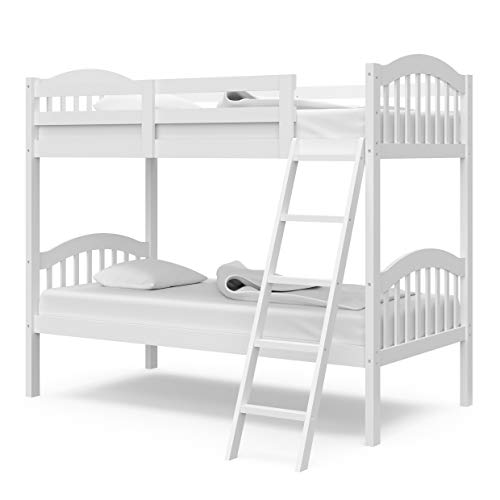 Storkcraft Long Horn Twin-Over-Twin Bunk Bed (Espresso) - GREENGUARD Gold Certified, Converts to 2 Individual Twin Beds
