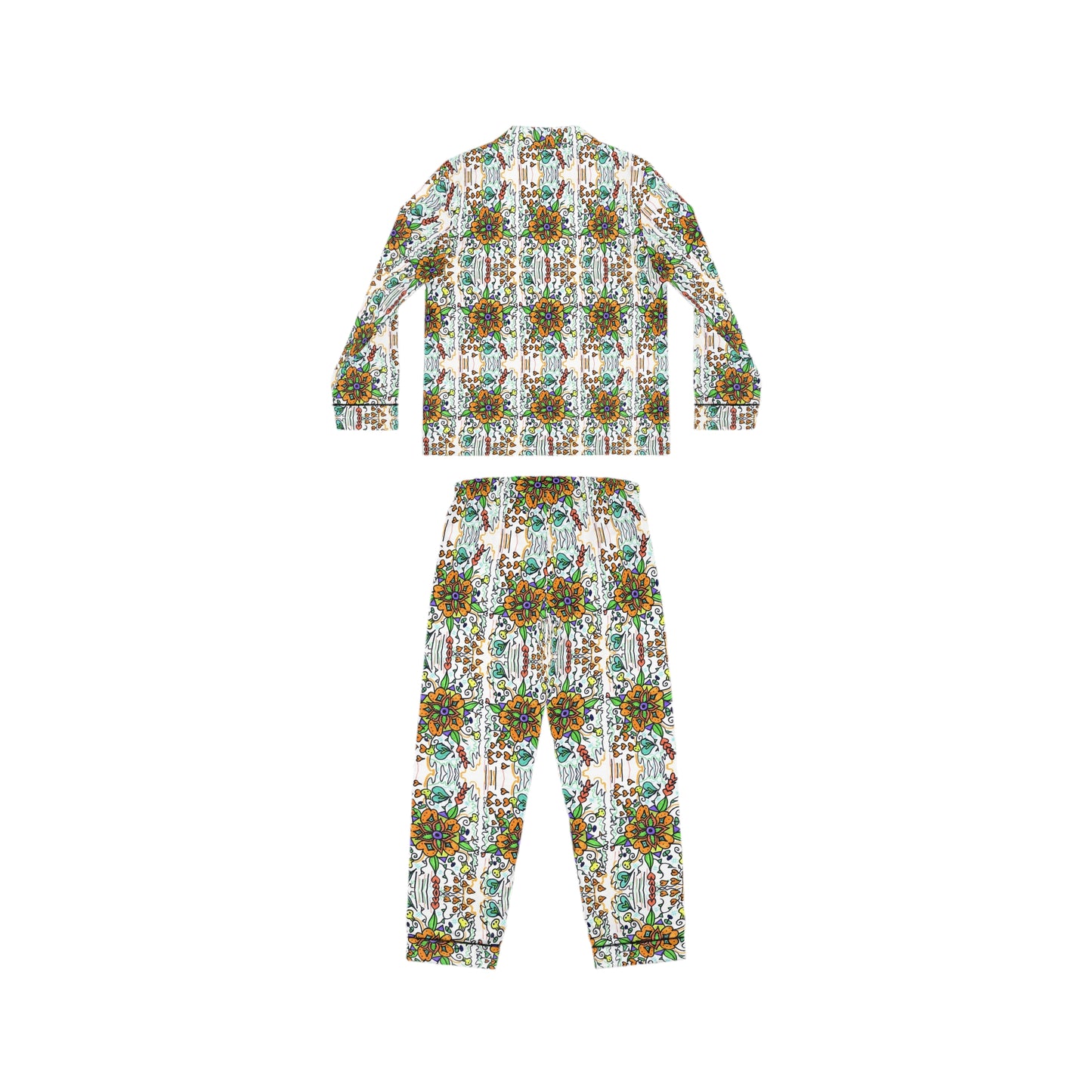 Women's Satin Pajamas (AOP) | Jade flower