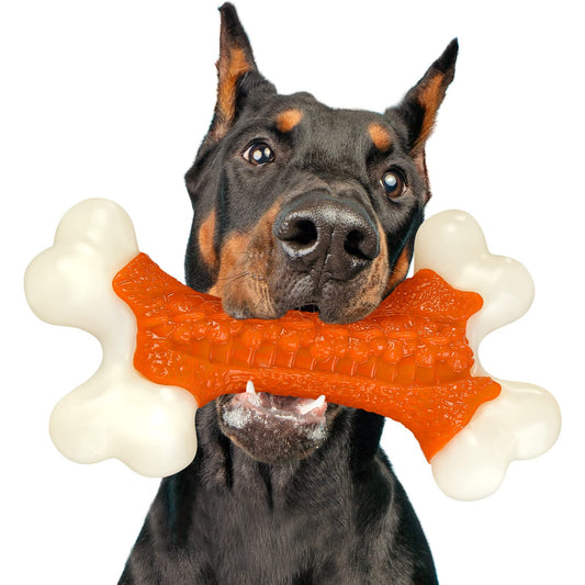 Tough Dog Toys, Toys for Aggressive Chewers Large Breed, Chew Dogs, Bone Toy Nylon Durable Dogs Extreme Indestructible
