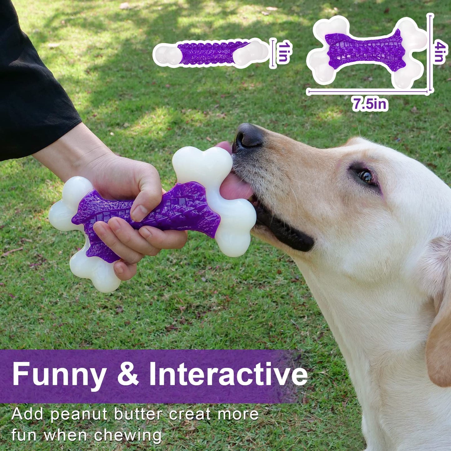 Tough Dog Toys, Toys for Aggressive Chewers Large Breed, Chew Dogs, Bone Toy Nylon Durable Dogs Extreme Indestructible