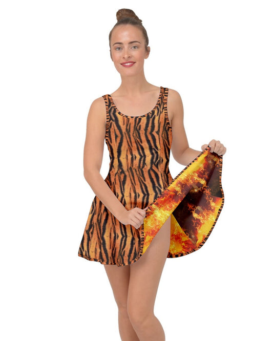 Inside Out Casual Dress | good quality | tiger and fire background
