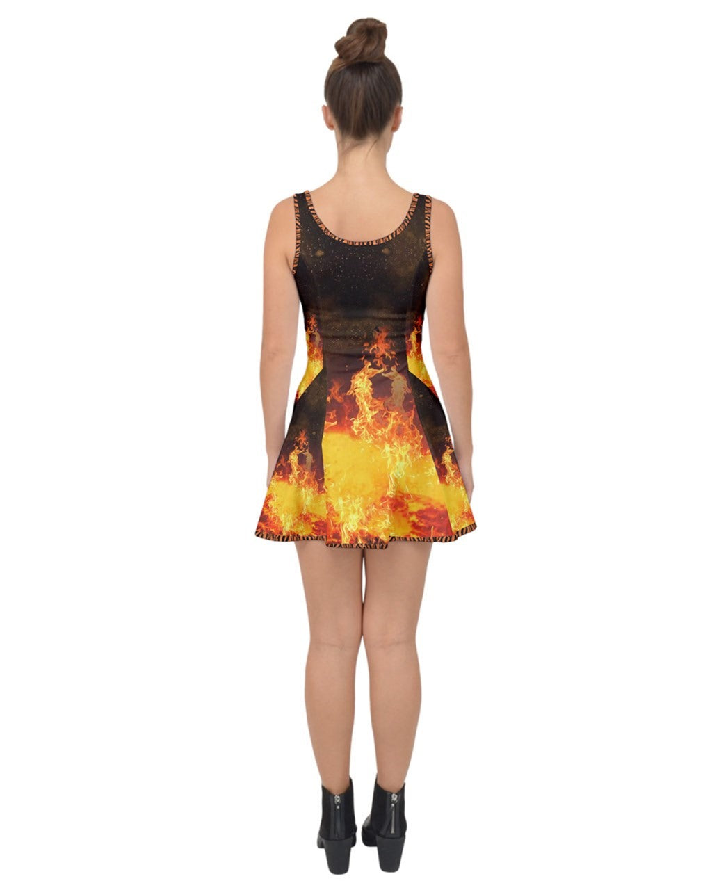 Inside Out Casual Dress | good quality | tiger and fire background