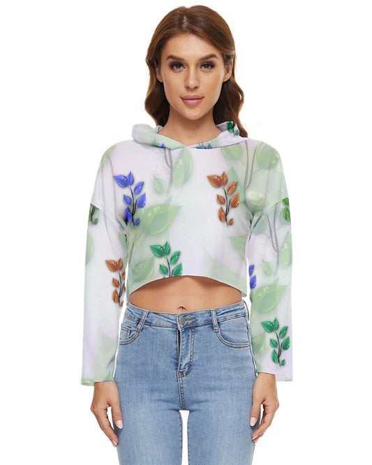 Women's Lightweight Cropped Hoodie I The leaves color