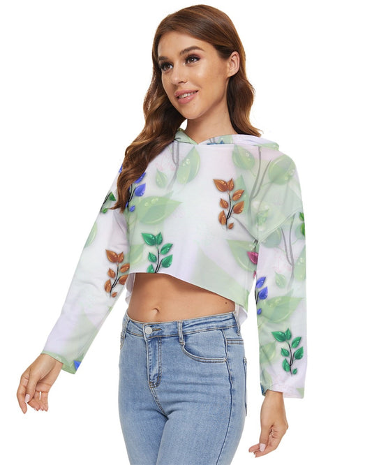 Women's Lightweight Cropped Hoodie I The leaves color