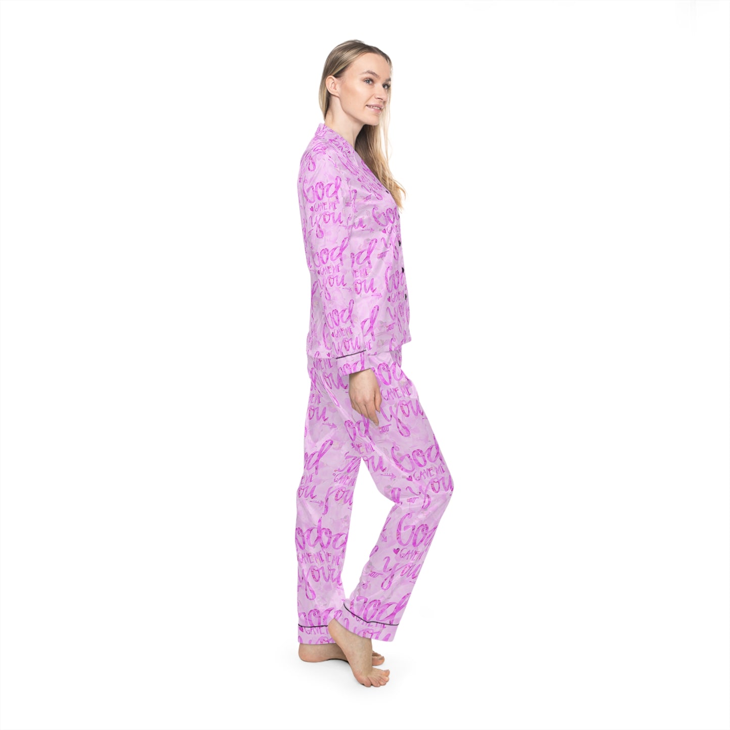 Women's Satin Pajamas (AOP) | God gave me you