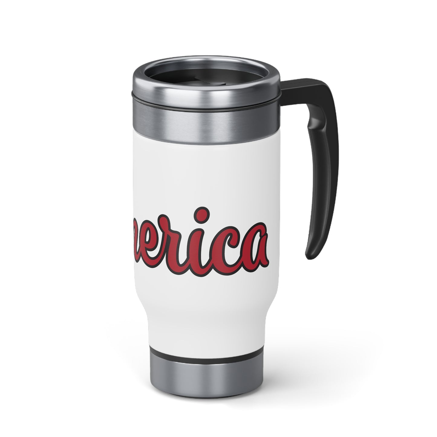 Stainless Steel Travel Mug with Handle, 14oz | America