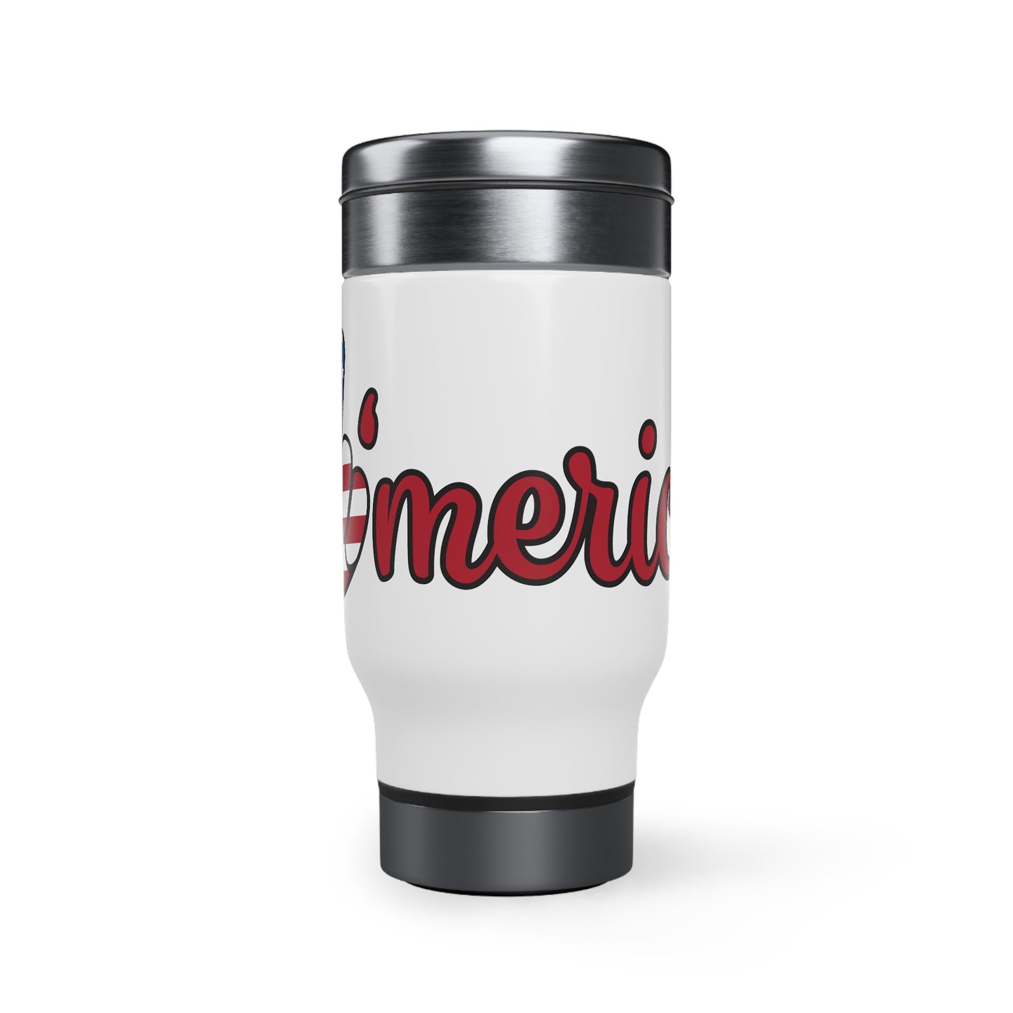 Stainless Steel Travel Mug with Handle, 14oz | America