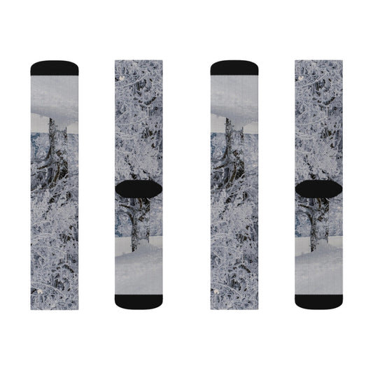 Sublimation Socks / Snow and trees