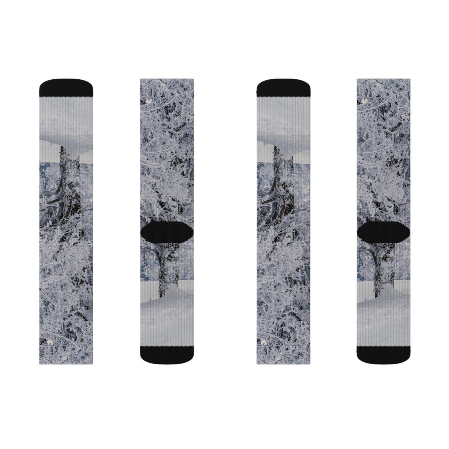 Sublimation Socks / Snow and trees