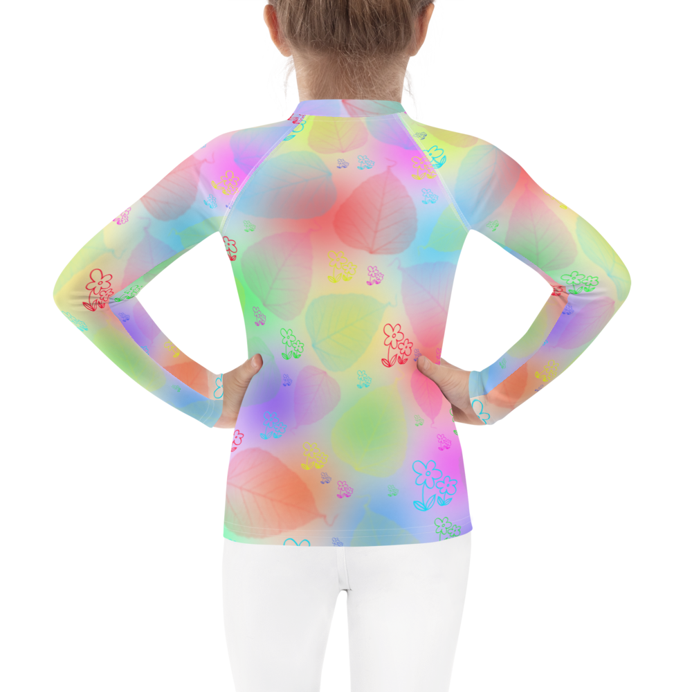 Kids Rash Guard - Colorful leaves