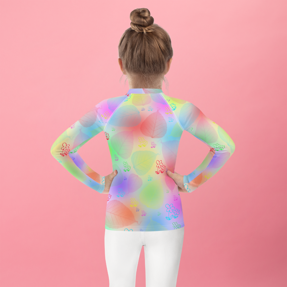 Kids Rash Guard - Colorful leaves