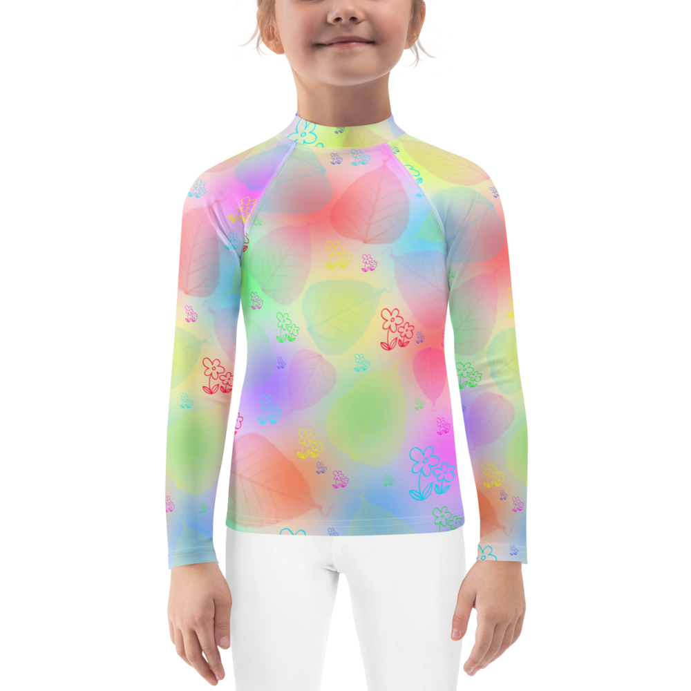 Kids Rash Guard - Colorful leaves