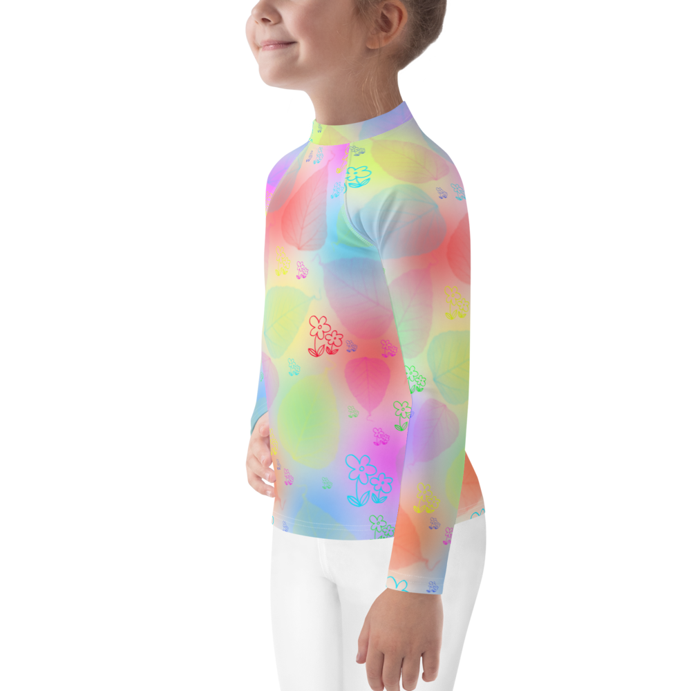 Kids Rash Guard - Colorful leaves