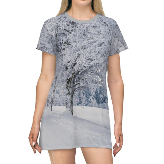 Trees and snow - All Over Print T-Shirt Dress