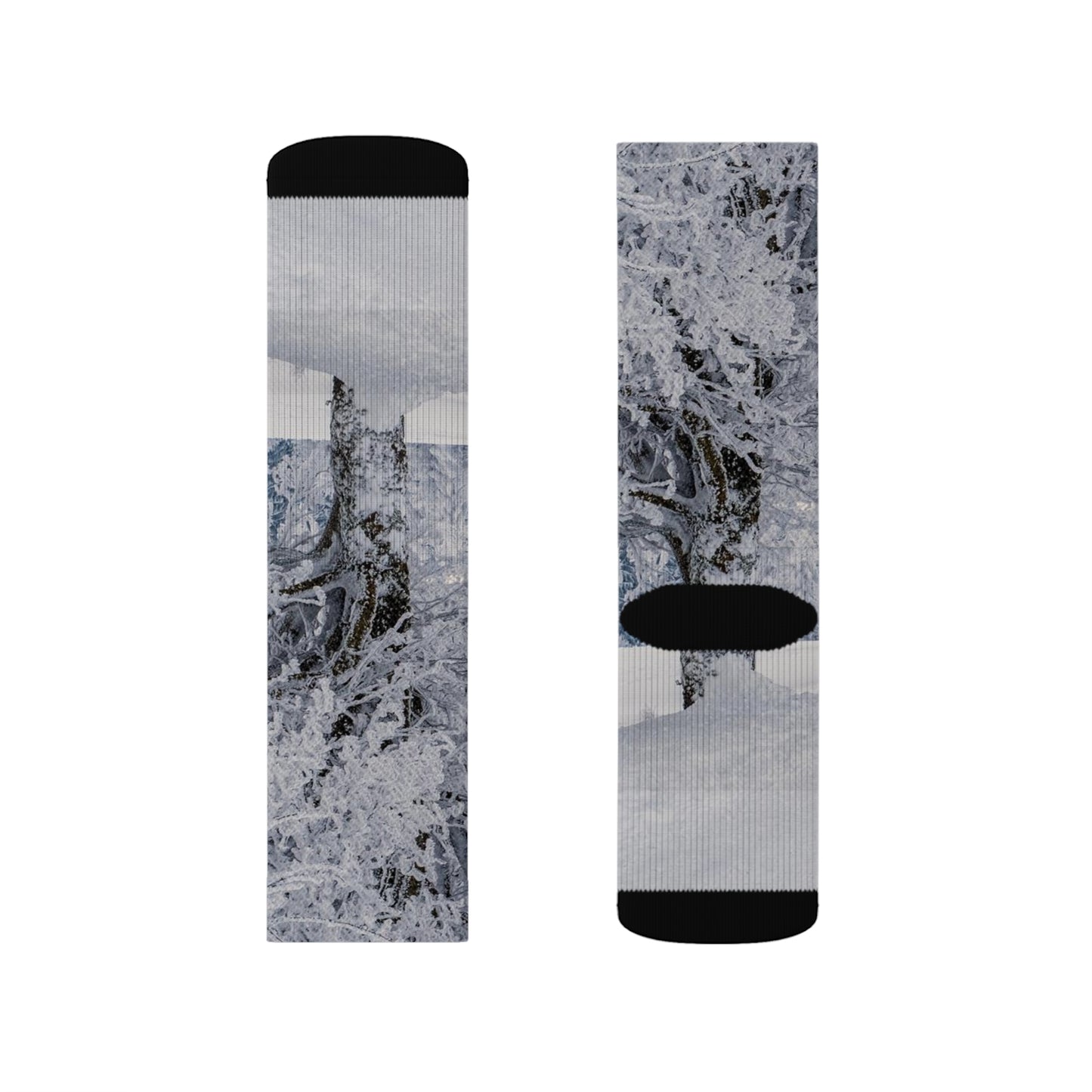 Sublimation Socks / Snow and trees