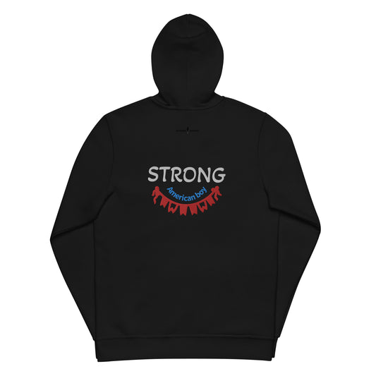 Men basic zip hoodie | Strong American boy |