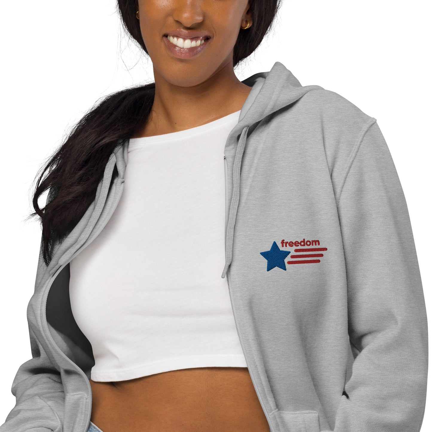 Unisex basic zip hoodie | Freedom |